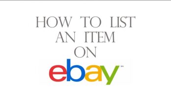 How to list an Item on eBay